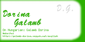 dorina galamb business card